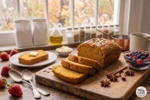 Classic pumpkin bread with warm spices and a moist homemade crumb