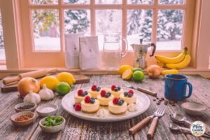 Keto cheesecake bites with creamy filling, almond flour crust and fresh berries