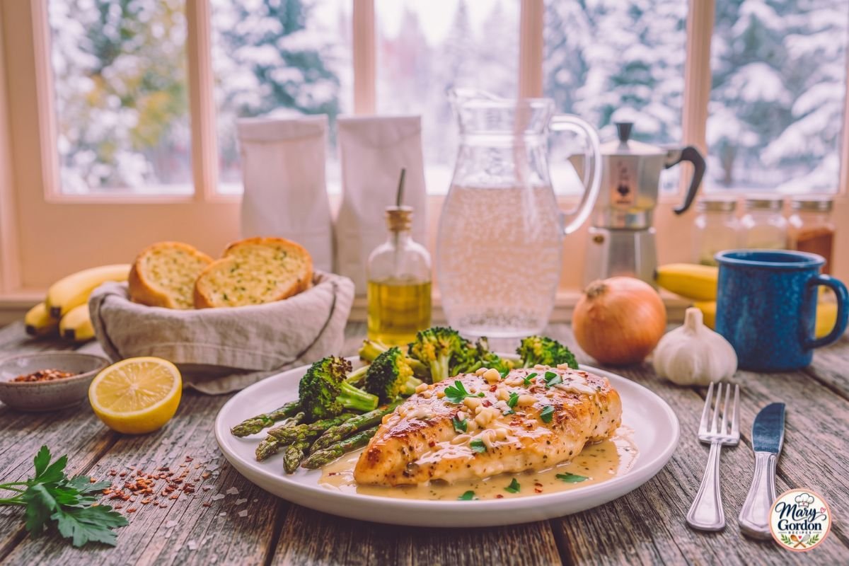 Keto garlic butter chicken with creamy Parmesan sauce and fresh parsley
